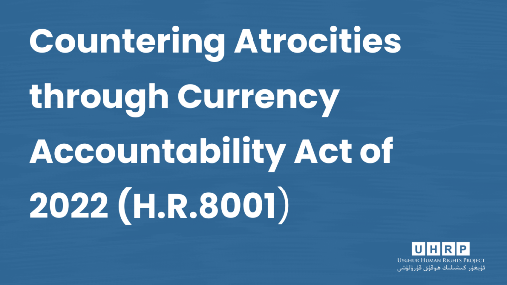 Currency Accountability Act of 2022 H.R.8001